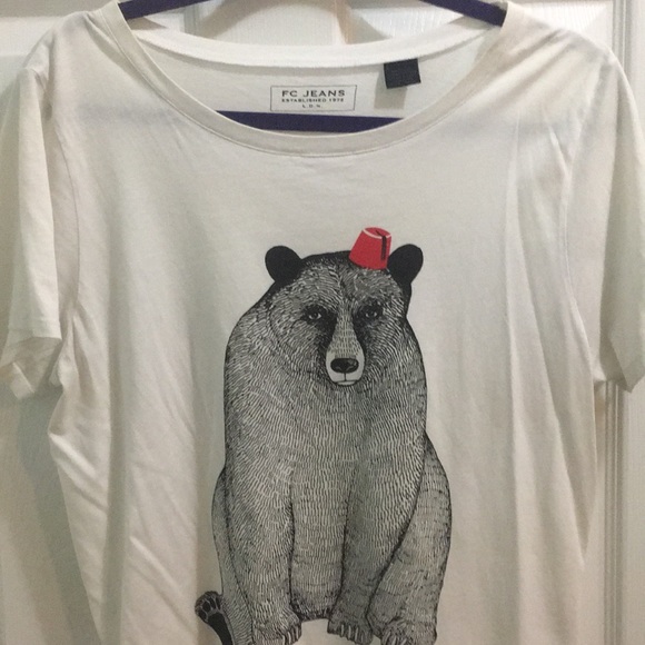🐻Cute Bear With Hat T shirt🐻 - Picture 1 of 5
